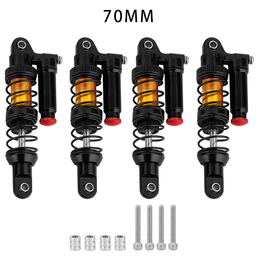 LonZeXy 4PCS 1/10 RC Crawler Piggyback Oil Shock Absorber 70/80/90/100/110/120mm Adjustable Damper For Axial SCX10 TRX4 D90 RC Off-Road Car Upgrade Parts