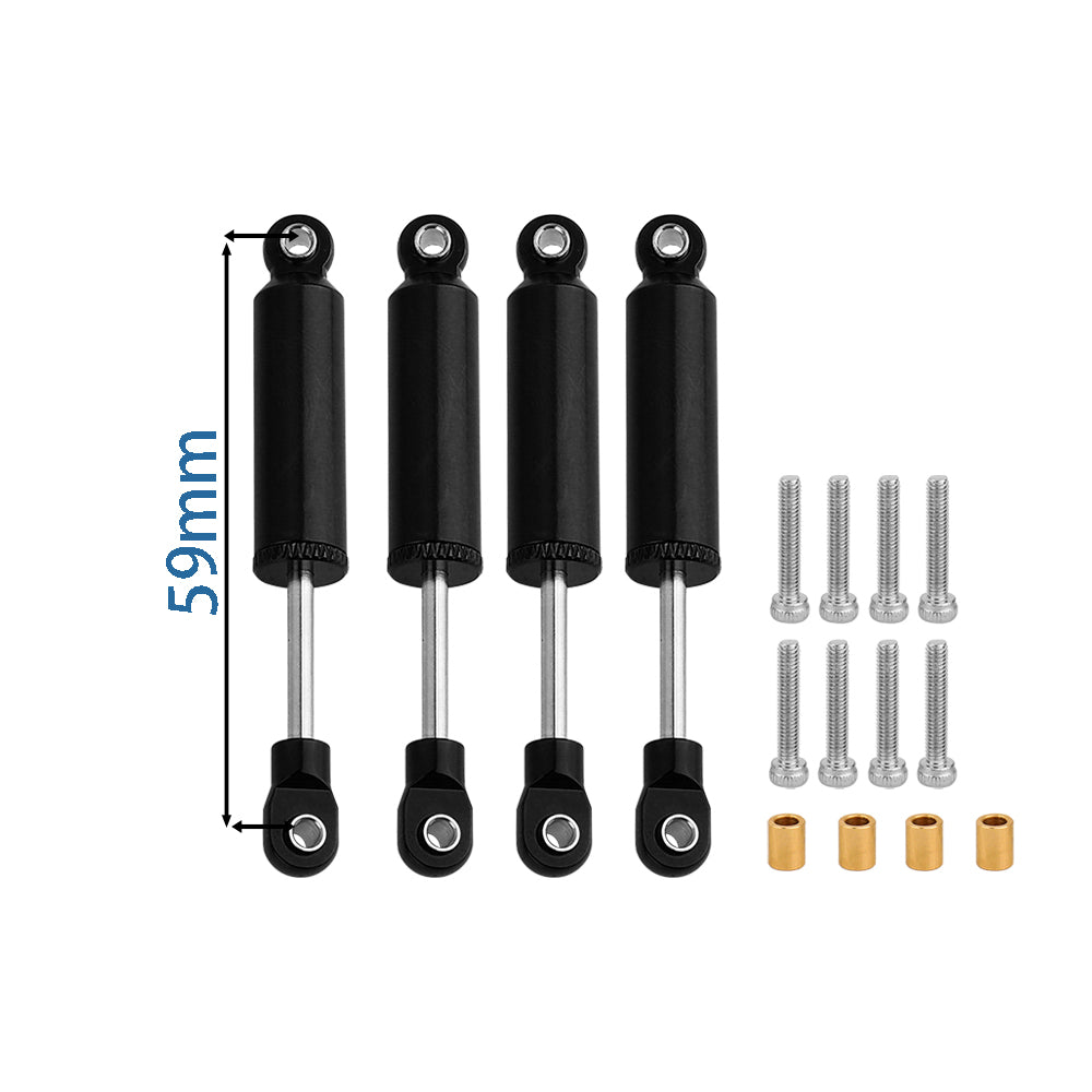 LonZeXy 4PCS Internal Oil Shock Absorber 53/59/65/71/77mm Damper For Traxxas TRX4M 1/18 RC Crawler Aluminum Suspension Upgrade Parts