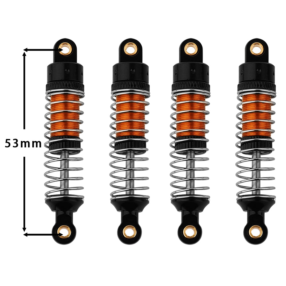 LonZeXy 4PCS New Aluminum Oil Shock Absorber 53/59/66mm Adjustable Damper For Traxxas TRX4M 1/18 RC Crawler Car Suspension Upgrade Parts