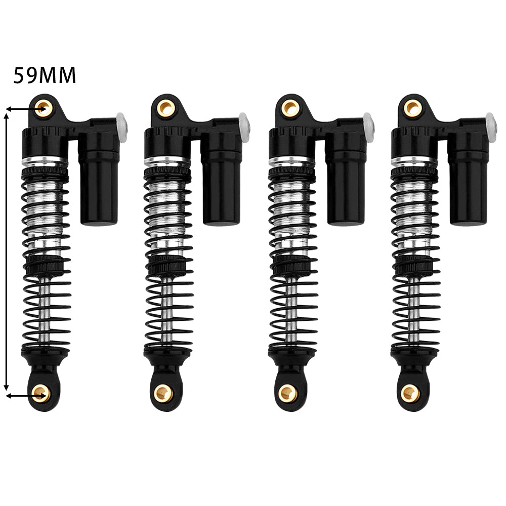 LonZeXy 4PCS New Oil Shock Absorber 53/59/66/78mm Piggyback Damper For Traxxas TRX4M 1/18 RC Crawler Adjustable Aluminum Suspension Upgrade Parts