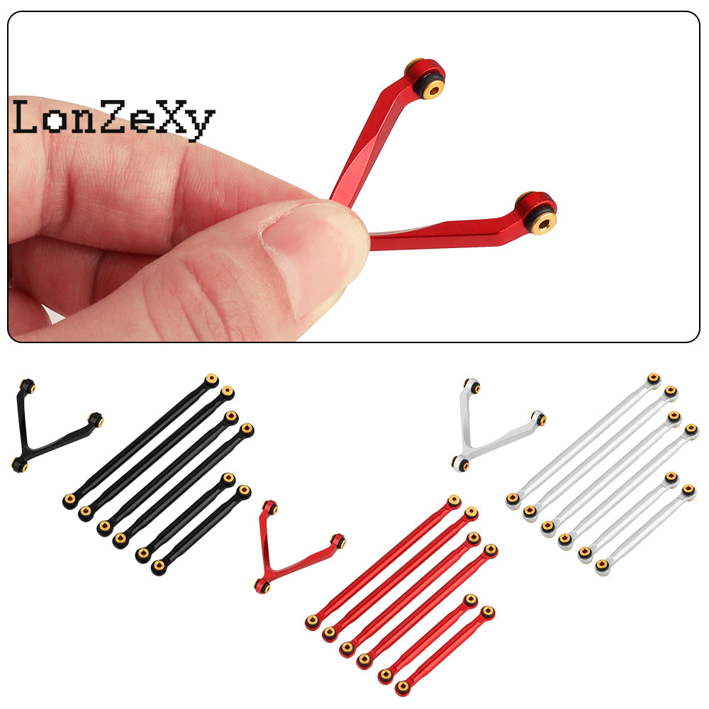 LONZEXY Stainless Steel Link Rod 313mm for SCX10 II