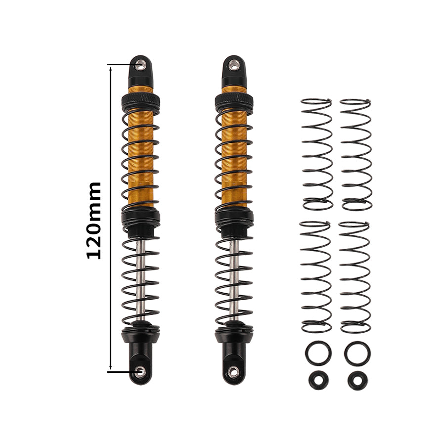 LonZeXy 1/10 RC Crawler Metal Shock Absorber 70/80/90/100/110/120mm Oil Damper Double Spring Shock For SCX10 TRX4 D90 RC Car Upgrade Parts