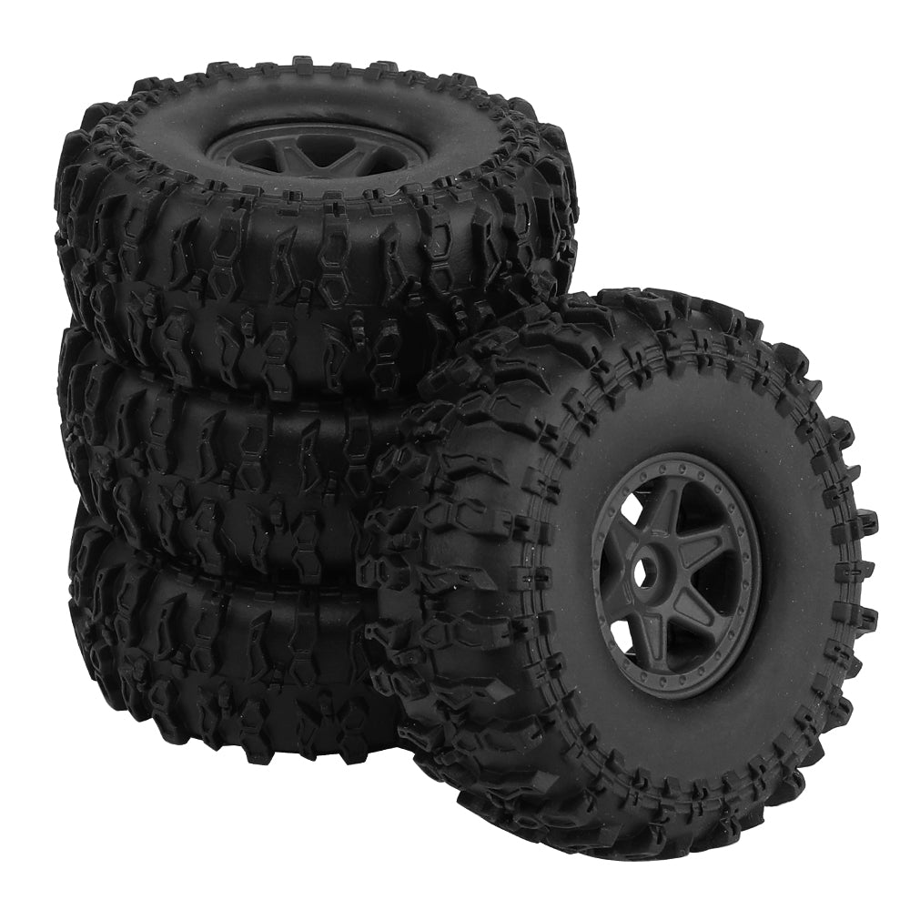 LonZeXy 1.0 inch Plastic Wheel Hub Rims or with Rubber Tires 4PCS For 1/24 SCX24 1/28 RC Off-Road Buggy Mini Model Truck 29.6mm Diameter Colorful RC Car Replacement Parts Style L