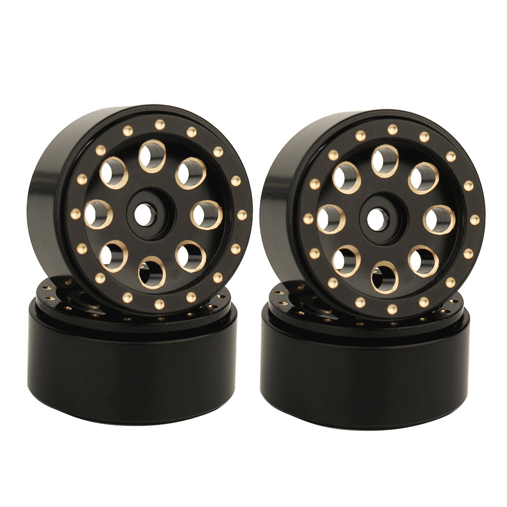LonZeXy 1/18 1/24 RC Crawler Brass Wheel Hub 4Pcs Total 175g Metal Heavy Weight Wheel Rims RC Model Car Upgrade Parts