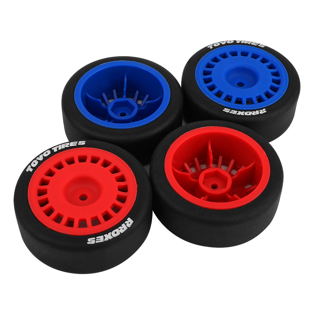 1/10 RC On-Road Car Wheels 38g Drift Rubber Tires Multi-Color Rim RC Racing Upgrade Accessories