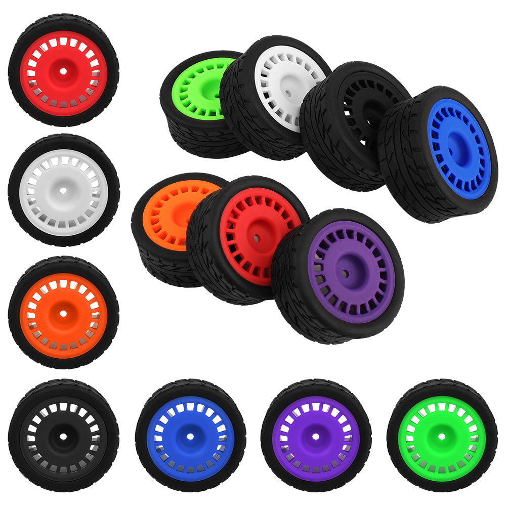 1/10 RC On-Road Car Wheels 37.2g Street Rubber Tires Multi-Color Rim RC Racing Upgrade Accessories