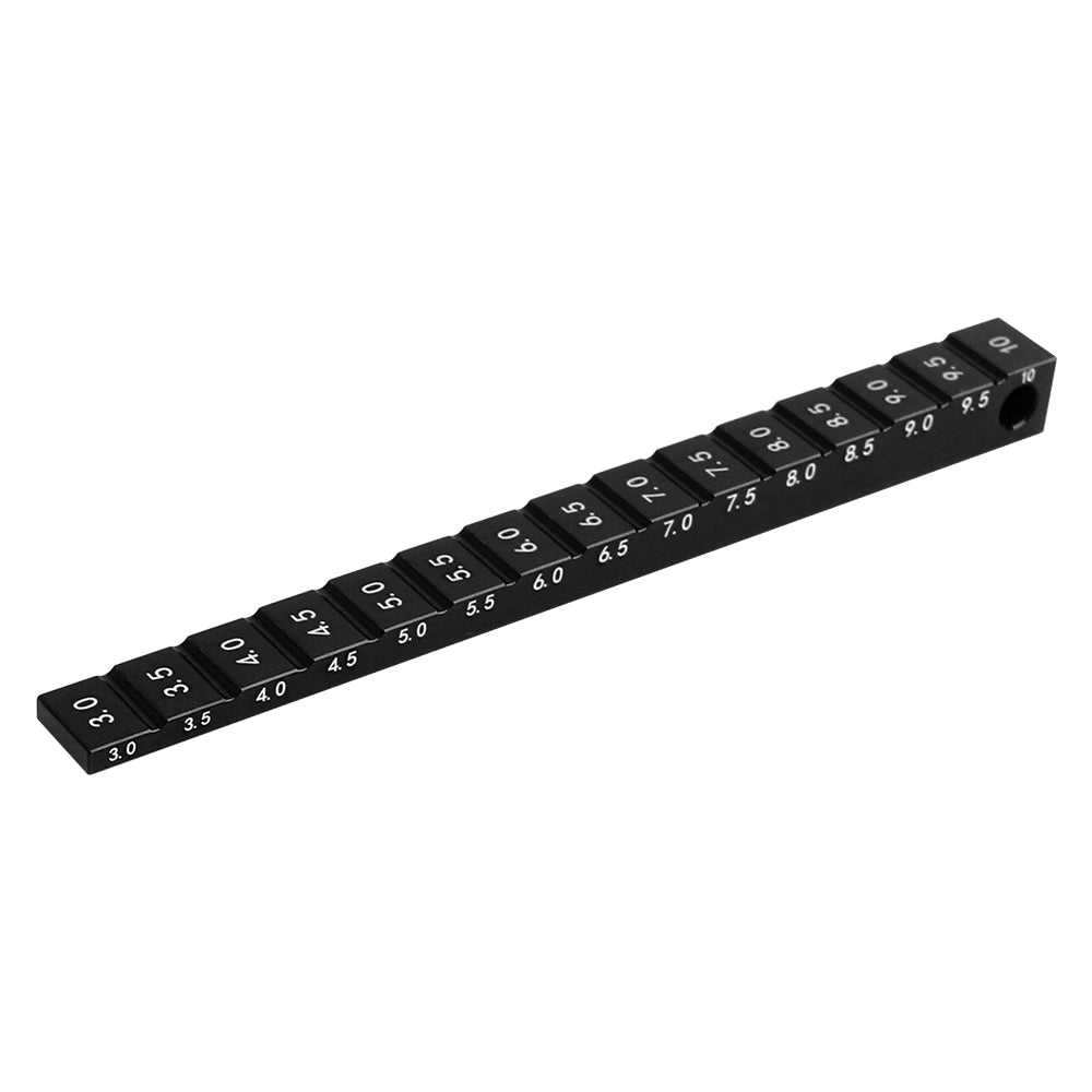 LONZEXY Height Gauge Aluminum Alloy RC Height Measuring Ruler for 1/8 1/10 RC Car