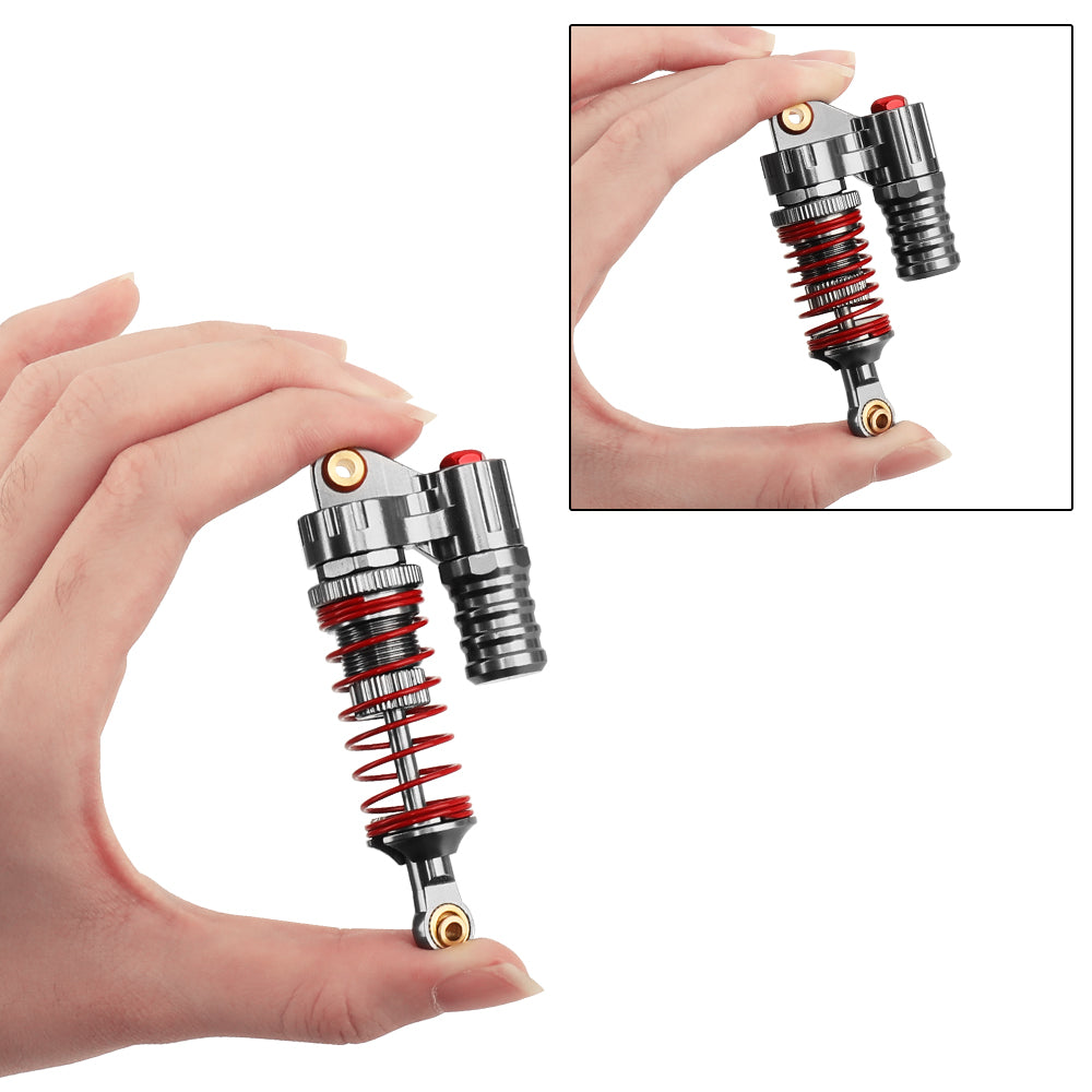 LonZeXy 4PCS 1/10 RC Crawler Piggyback Oil Shock Absorber 70/80/90/100/110/120mm Dual Spring Adjustable Damper For Axial SCX10 TRX4 D90 RC Off-Road Car Upgrade Parts