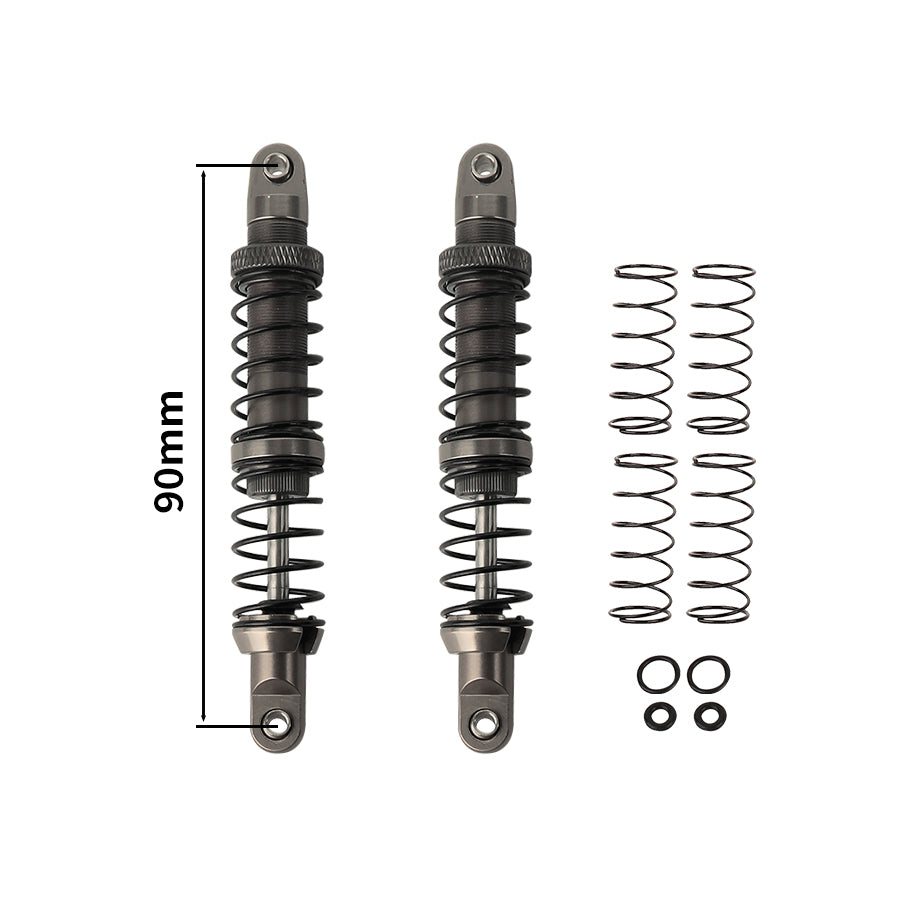 LonZeXy 1/10 RC Crawler Metal Shock Absorber 70/80/90/100/110/120mm Oil Damper Double Spring Shock For SCX10 TRX4 D90 RC Car Upgrade Parts