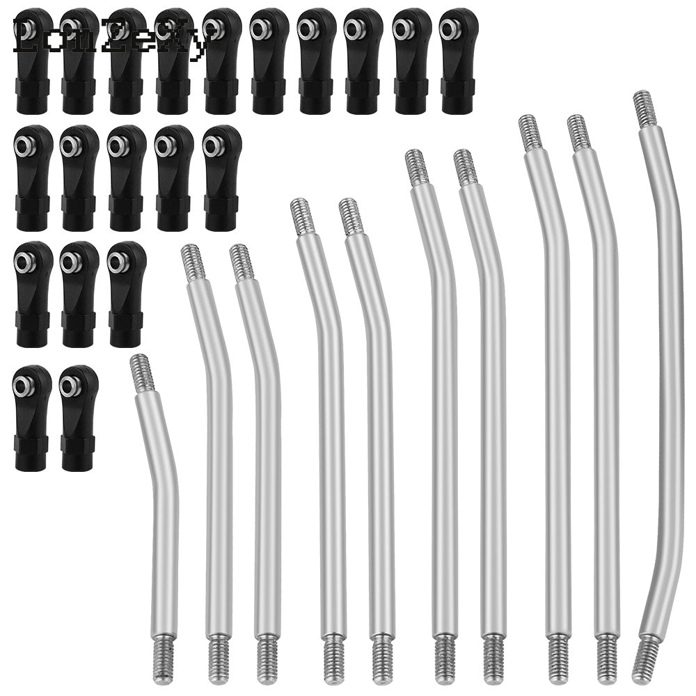 Stainless Steel Connecting Rod for 1/10 RC Axial SCX10 II AX90046 AX90047 Rock Climbing Car Metal Upgrade Parts