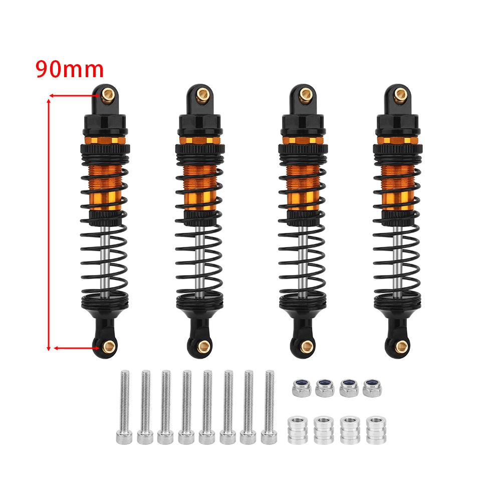 LonZeXy 4PCS Aluminum Oil Shock Absorber 70/80/90/100/110/120mm Adjustable Damper For Axial SCX10 I II III TRX4 D90 1/10 RC Rock Crawler Upgrade Parts