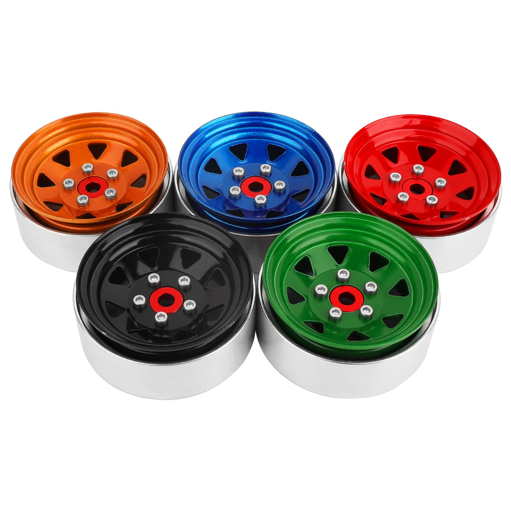 LonZeXy 1.9 Inch CNC Aluminum Beadlock Wheel Rim For 1/10 RC Crawler SCX10 Off-Road Climbing Car RC Upgrade Wheels With Mounting Screws