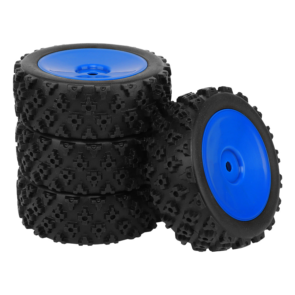 1/10 RC Off-Road Buggy Wheels 72.4g Knobby All-Terrain Rubber Tires Multi Color Rim RC Car Upgrade Parts