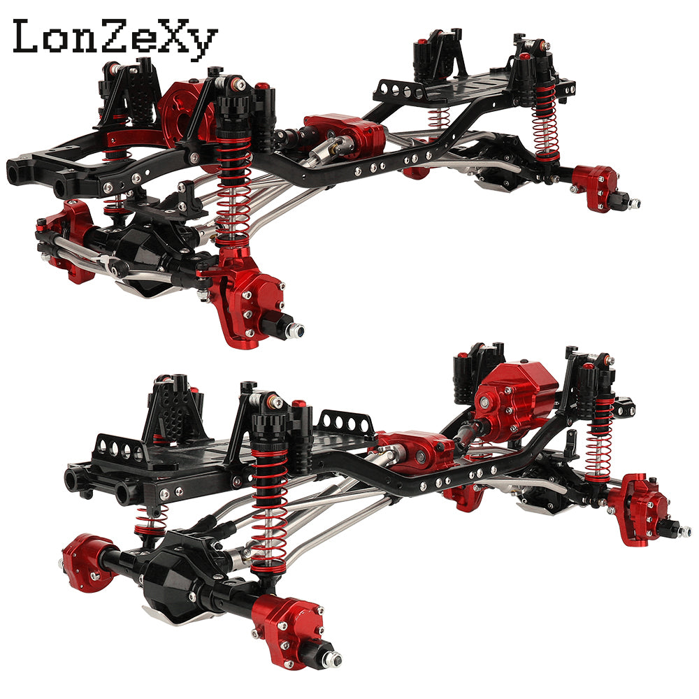 LONZEXY Frame Set Wheelbase 313mm with 2 Speed Transmission For SCX10 II