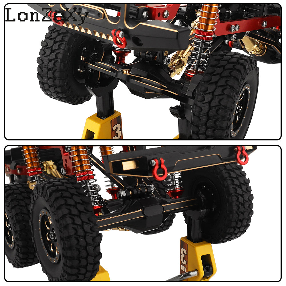 LONZEXY Metal 6x6 RC Car Chassis Frame with Front Middle Rear Axles Gearbox DIY for TRX4M