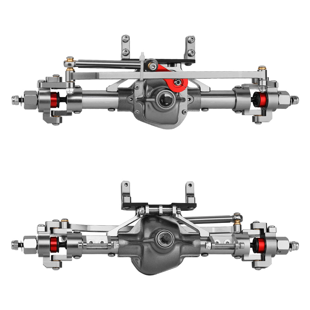 LonZeXy CNC Aluminum Rotatable Middle Axle, Metal Upgrade Axle Assembly For 1/10 Axial SCX10 Gen1 Gen2 RC Crawler Car Modification Parts