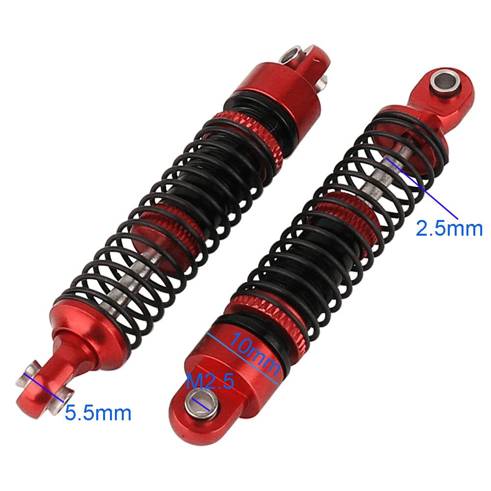LonZeXy 4PCS Oil Shock Absorber 53/59/66/78mm Aluminum Damper For Traxxas TRX4M 1/18 RC Crawler Car Adjustable Spring Preload Suspension Upgrade Parts