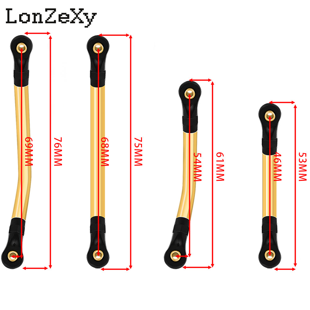LONZEXY Brass High Clearance Links & Steering Links Set for 1/18 TRX4m