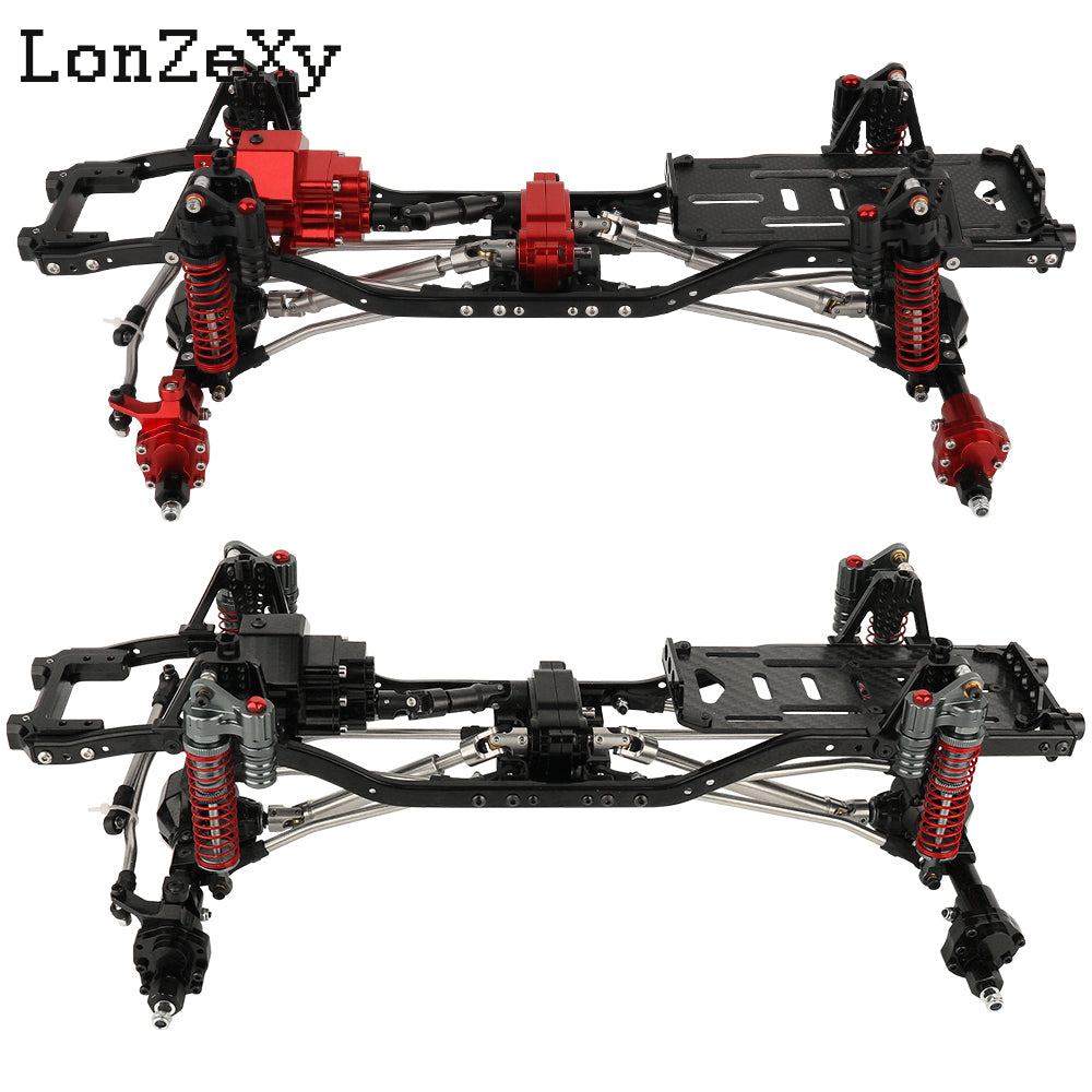 LONZEXY Frame Set Wheelbase 313mm with 2 Speed Transmission For SCX10 II
