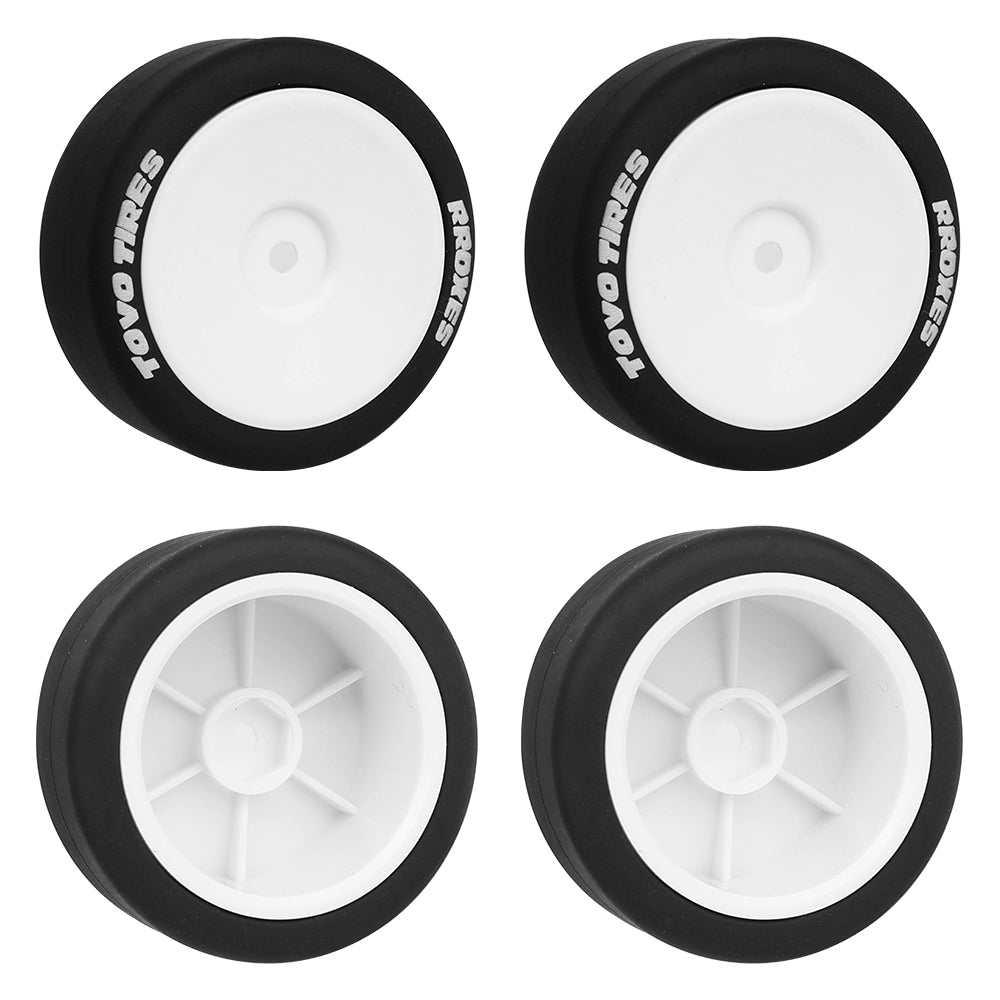 1/10 RC On-Road Drift Car Wheels Smooth Drift Rubber Tires Multi-Color Plastic Rim RC Racing Upgrade Parts
