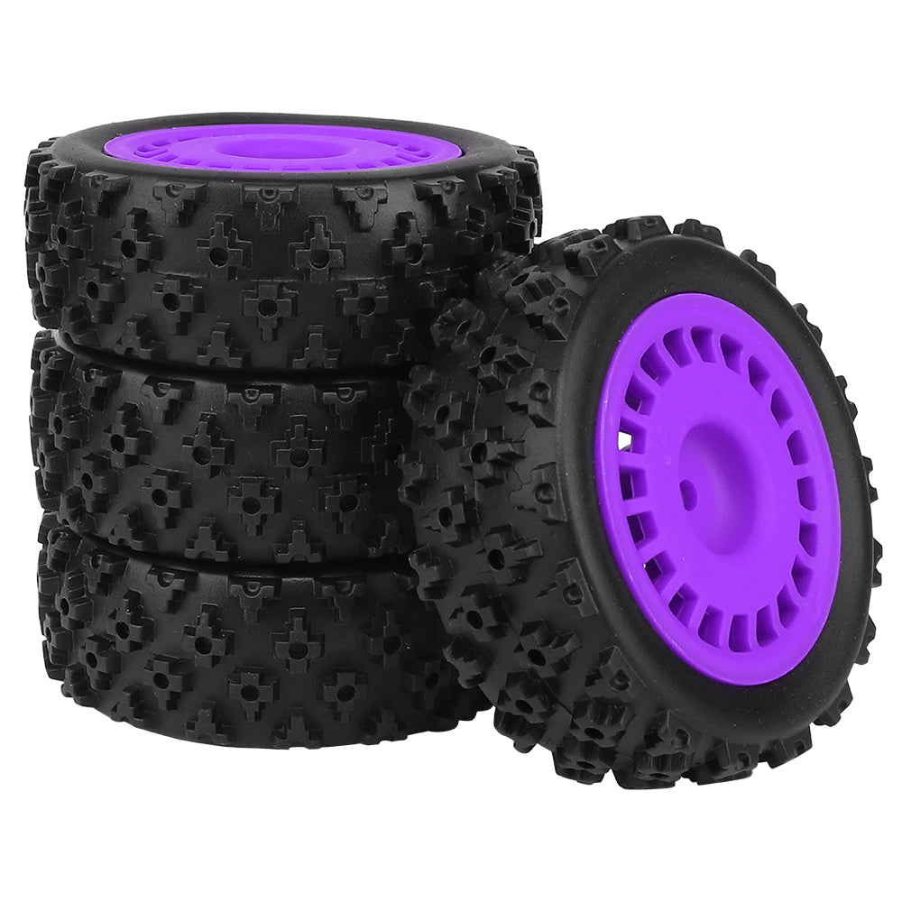 1/10 RC Off-Road Buggy Wheels 38.4g Knobby Rubber Tires Multi Color Rim RC Car Upgrade Parts