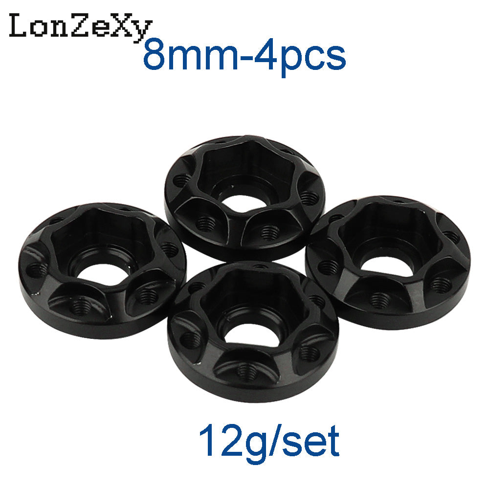 LONZEXY Metal Adapters Hex for 1.9inch 2.2inch Wheel Rim 4Pcs for Scx10 Trx4 Wraith