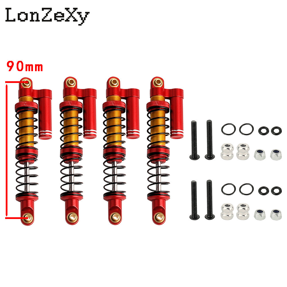 Lonzexy 90mm Metal Suspension Shock for TRX-4 Wraith SCX10 II (1pcs)