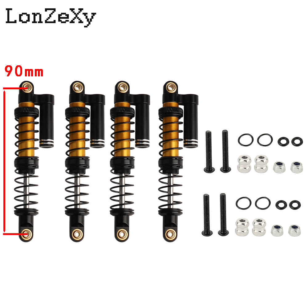 Lonzexy 90mm Metal Suspension Shock for TRX-4 Wraith SCX10 II (1pcs)