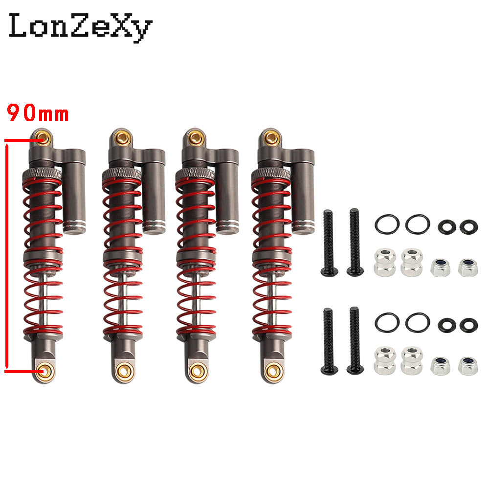 Lonzexy 90mm Metal Suspension Shock for TRX-4 Wraith SCX10 II (1pcs)