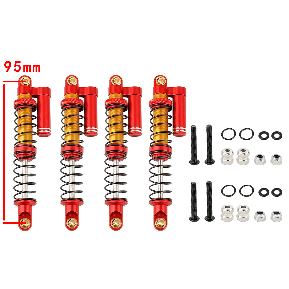 LonZeXy 1/10 RC Crawler Metal Piggyback Shock Absorber 90/95/100/105/110/115mm Oil Damper Negative Pressure Shock For SCX10 TRX4 D90 RC Car Upgrade Parts