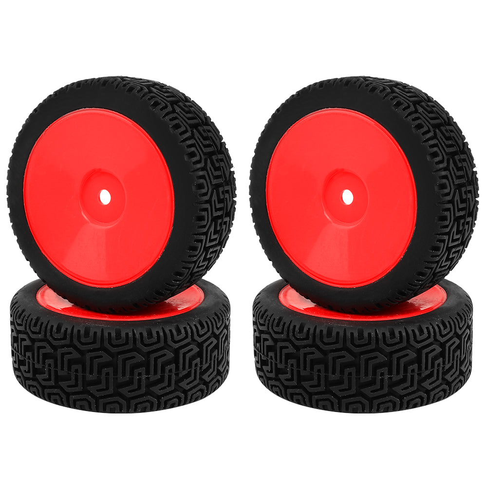 1/10 RC On-Road Buggy Wheels 37g All-Terrain Rubber Tires Multi Color Rim RC Car Racing Upgrade Parts