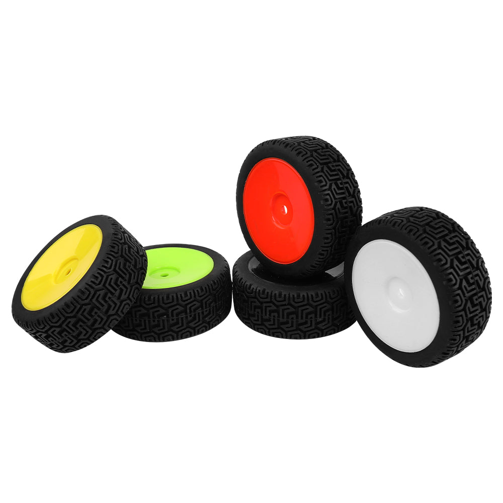 1/10 RC On-Road Buggy Wheels 37g All-Terrain Rubber Tires Multi Color Rim RC Car Racing Upgrade Parts