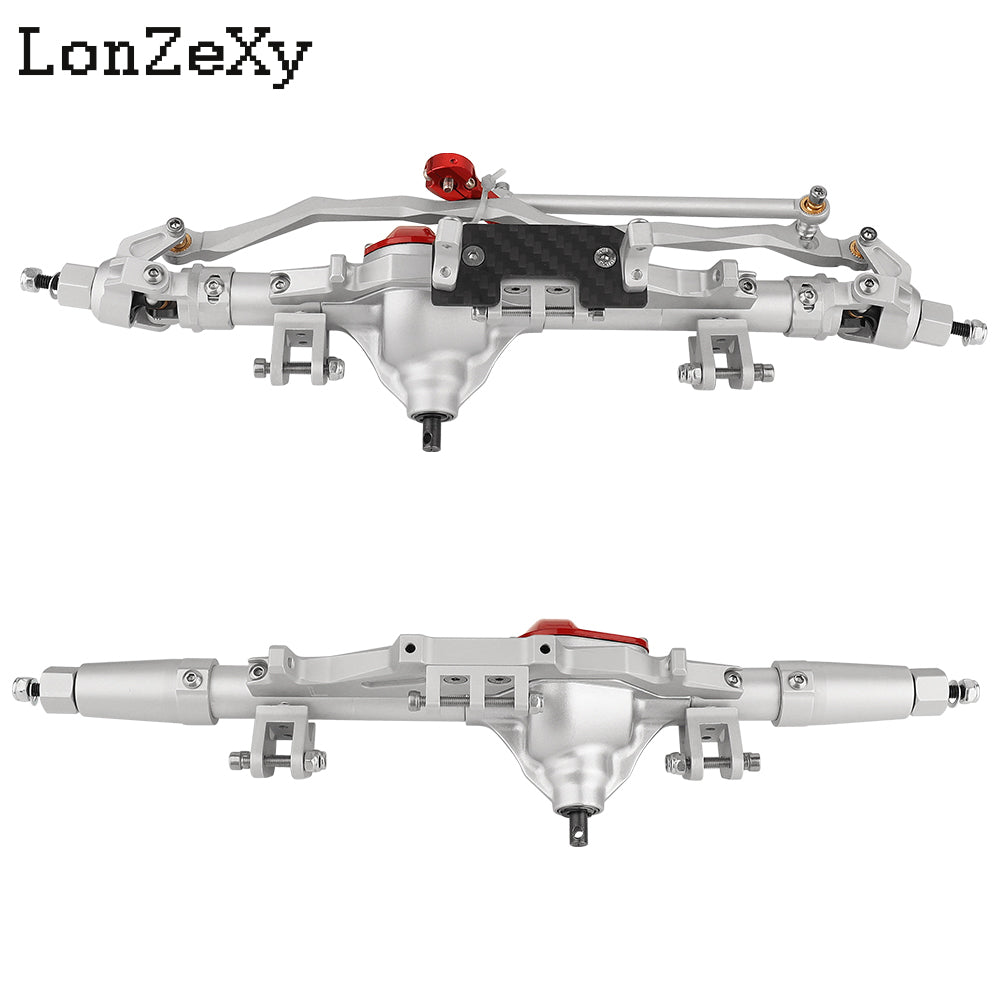 LONZEXY Complete Metal Front / Rear Axle Set for 1/10 RC Rock Crawler Axial Wraith RR10