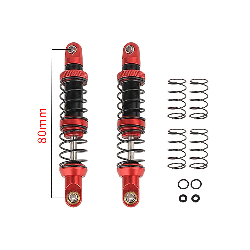 LonZeXy 1/10 RC Crawler Metal Shock Absorber 70/80/90/100/110/120mm Oil Damper Double Spring Shock For SCX10 TRX4 D90 RC Car Upgrade Parts