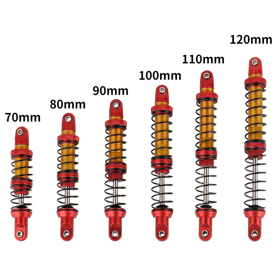 LonZeXy 1/10 RC Crawler Metal Shock Absorber 70/80/90/100/110/120mm Oil Damper Double Spring Shock For SCX10 TRX4 D90 RC Car Upgrade Parts