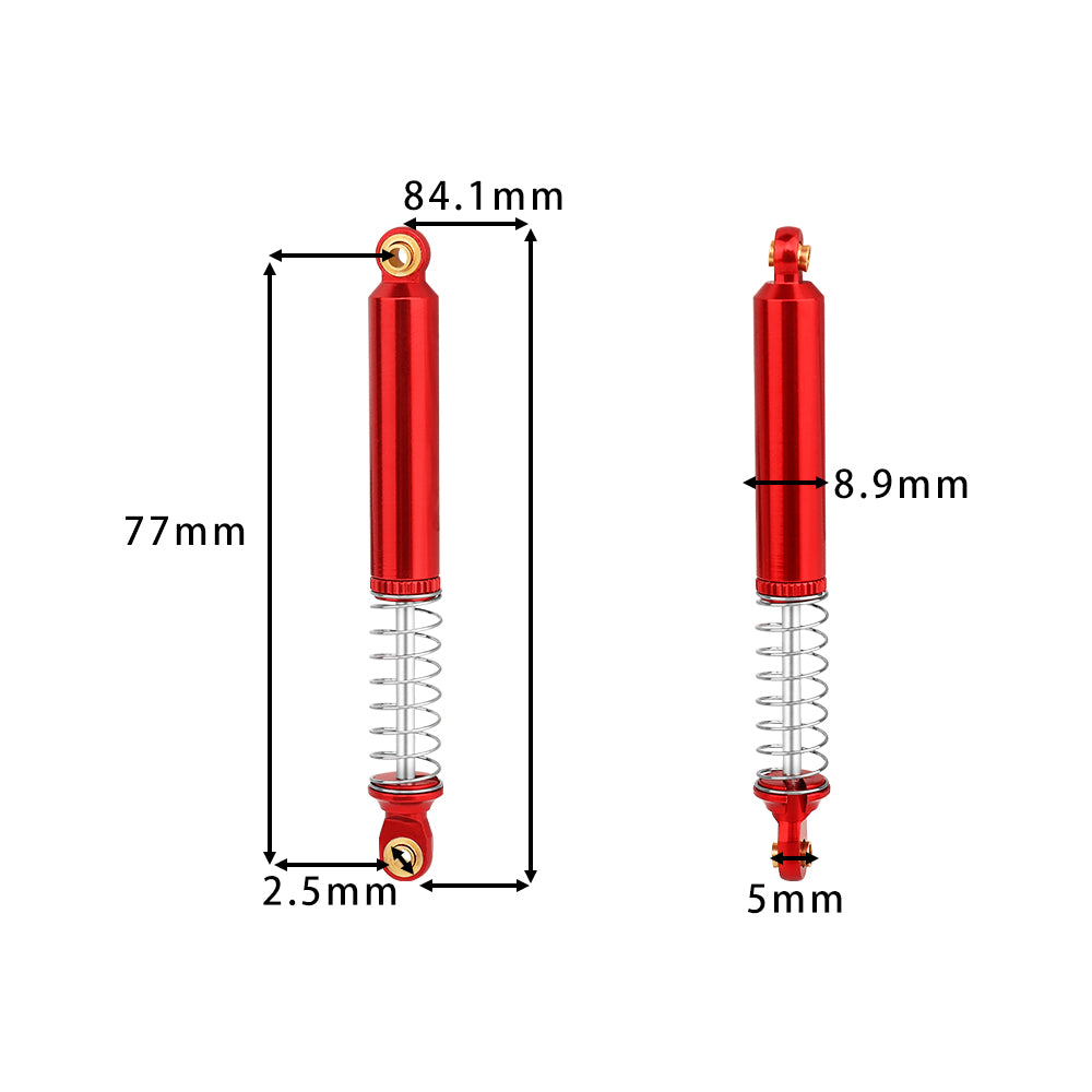 LomZeXy 4PCS Oil Shock Absorber 53/59/65/71/77mm Adjustable Damper For Traxxas TRX4M 1/18 RC Crawler Aluminum Suspension Upgrade Parts
