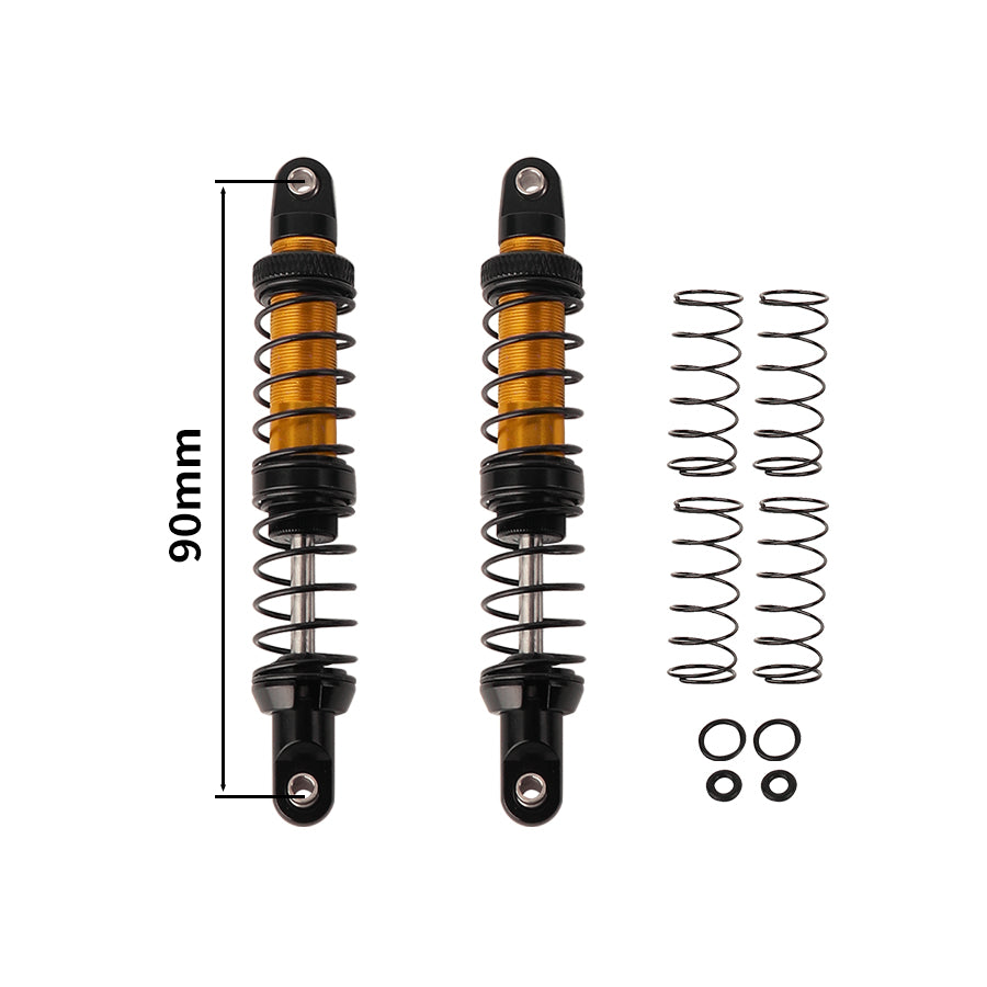LonZeXy 1/10 RC Crawler Metal Shock Absorber 70/80/90/100/110/120mm Oil Damper Double Spring Shock For SCX10 TRX4 D90 RC Car Upgrade Parts