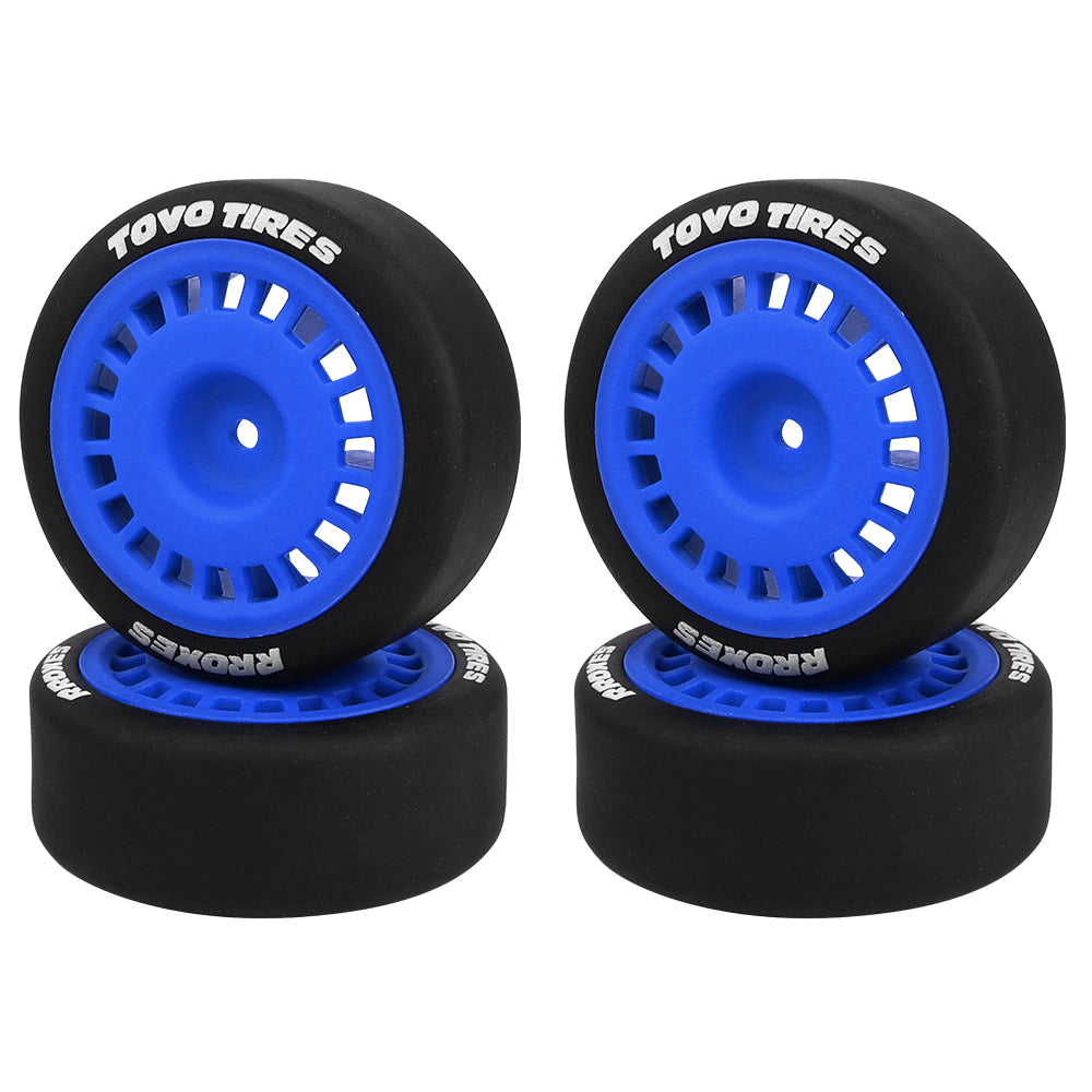 1/10 RC On-Road Car Wheels 38g Drift Rubber Tires Multi-Color Rim RC Racing Upgrade Accessories