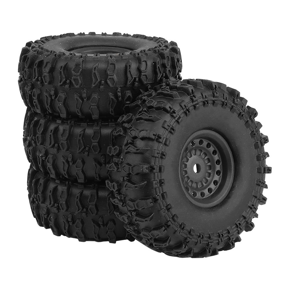 LonZeXy 1.0 inch Plastic Wheel Hub Rims or with Rubber Tires 4PCS For 1/24 SCX24 1/28 RC Off-Road Buggy Mini Model Truck 29.6mm Diameter Colorful RC Car Replacement Parts Style D