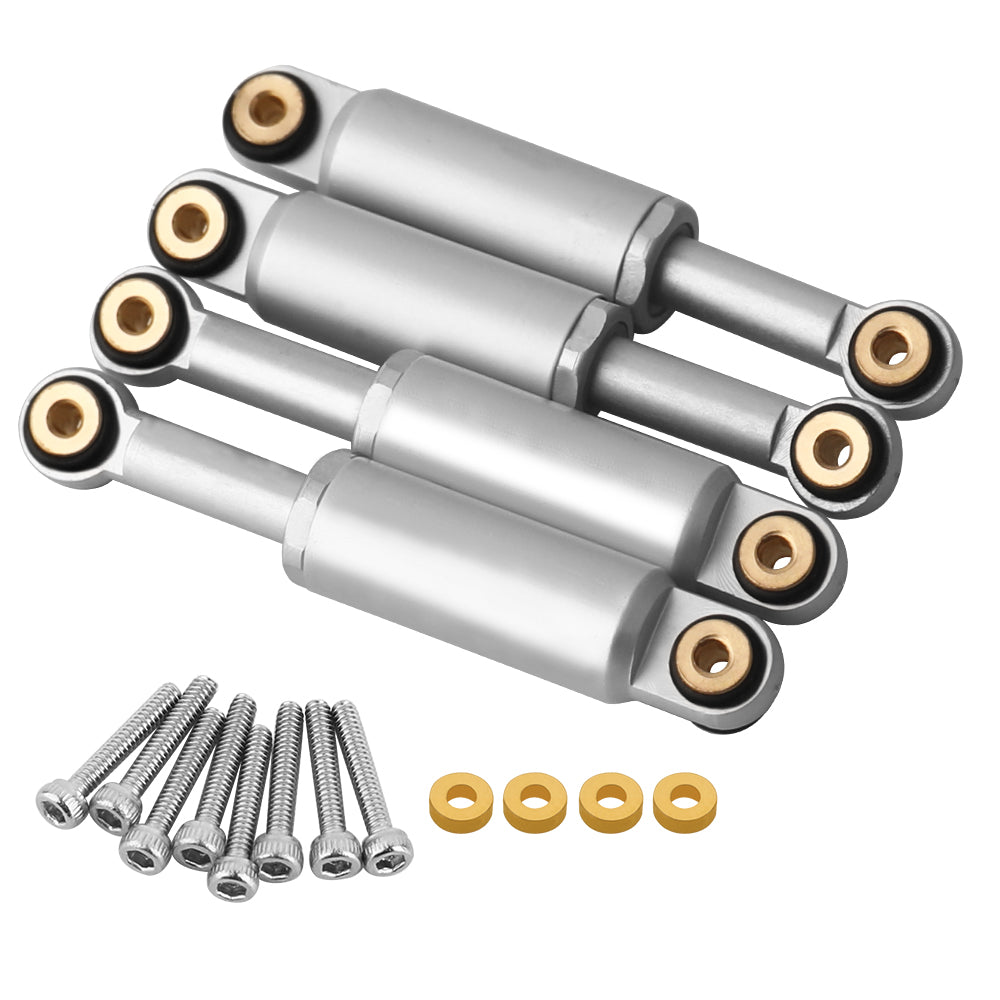 LonZeXy 4PCS Full Metal Shock Absorber 33mm Damper For Axial SCX24 90081 1/24 RC Crawler Car Internal Oil Suspension Upgrade Parts
