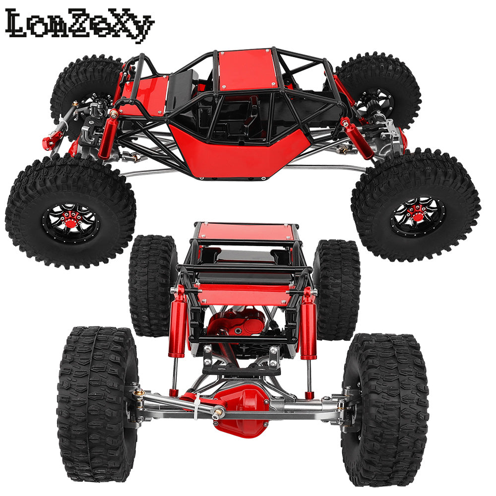 LONZEXY Wheelbase 310mm Frame Chassis+Nylon Tube Roll Cage for SCX10 TRX4(Wheels)