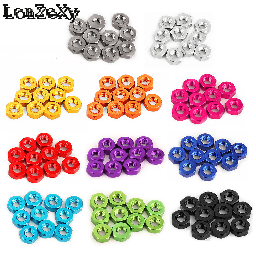 LONZEXY Hex Nut Stainless Steel 304(18-8) Metric Hexagon Nut 100 pcs