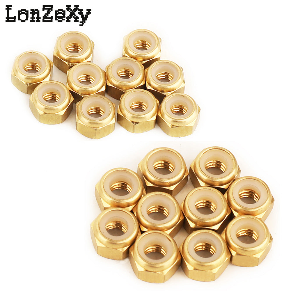 LONZEXY M4 M3 Locknuts Nylon Inserted Hex Lock Nuts 50pcs