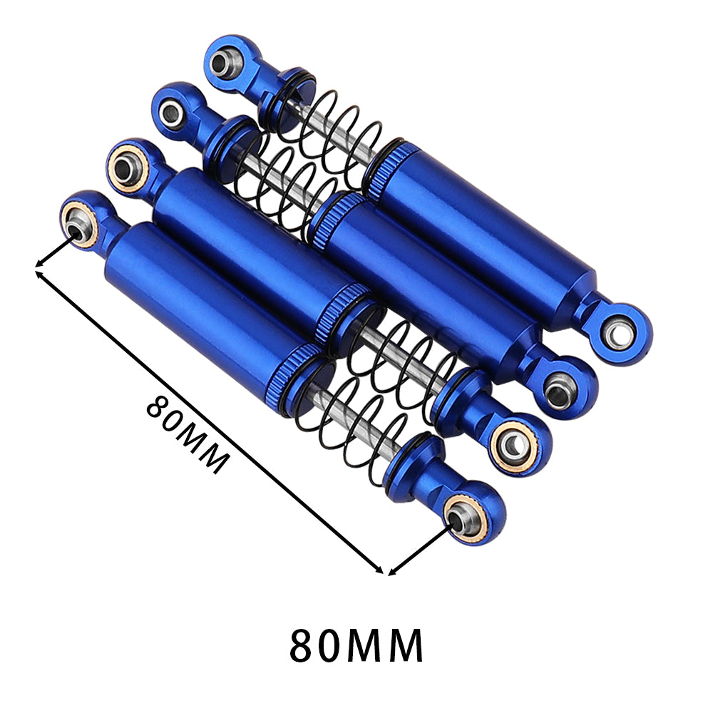 LonZeXy 1/10 RC Crawler Aluminum Oil Shock Absorber 70 80 90 100 110mm Adjustable Damper 4PCS For Axial SCX10 TRX4 D90 RC Off Road Car Upgrade Parts