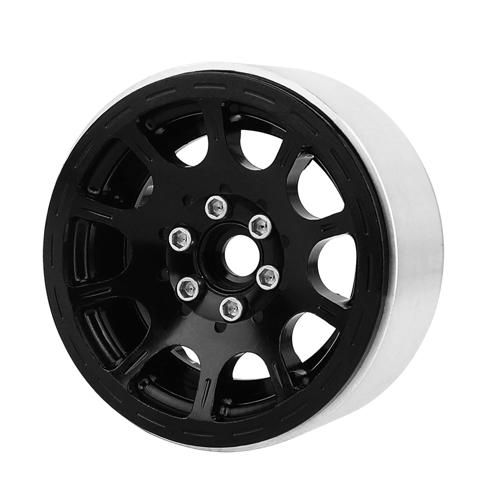 LonZeXy 2.2 Inch CNC Aluminum Beadlock Wheel Rims 97.7g For 1/10 RC Crawler, Replacement Wheel Hub For SCX10 TRX4