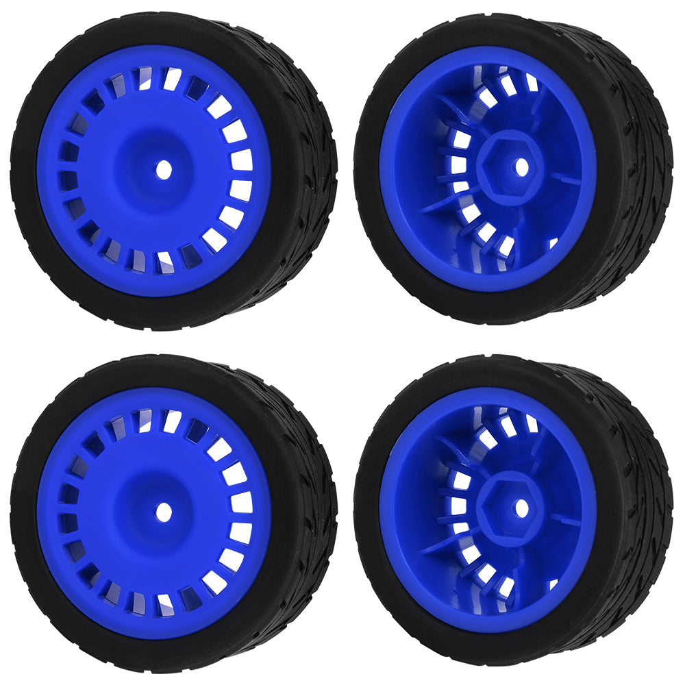 1/10 RC On-Road Car Wheels 37.2g Street Rubber Tires Multi-Color Rim RC Racing Upgrade Accessories