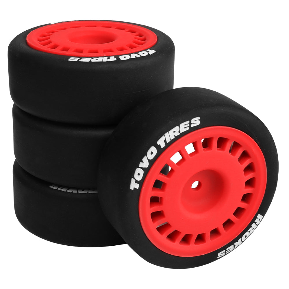 1/10 RC On-Road Car Wheels 38g Drift Rubber Tires Multi-Color Rim RC Racing Upgrade Accessories