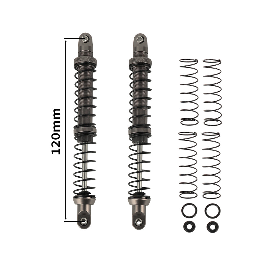 LonZeXy 1/10 RC Crawler Metal Shock Absorber 70/80/90/100/110/120mm Oil Damper Double Spring Shock For SCX10 TRX4 D90 RC Car Upgrade Parts