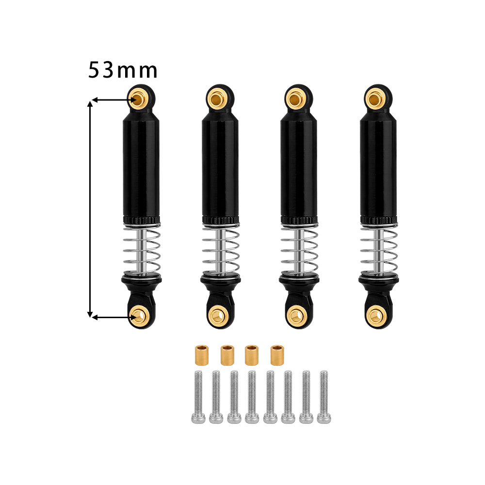 LomZeXy 4PCS Oil Shock Absorber 53/59/65/71/77mm Adjustable Damper For Traxxas TRX4M 1/18 RC Crawler Aluminum Suspension Upgrade Parts