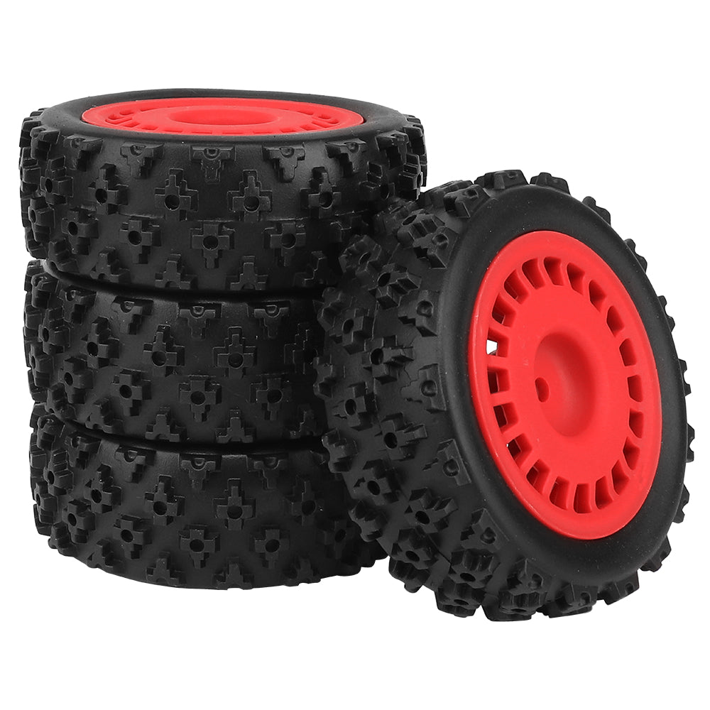 1/10 RC Off-Road Buggy Wheels 38.4g Knobby Rubber Tires Multi Color Rim RC Car Upgrade Parts